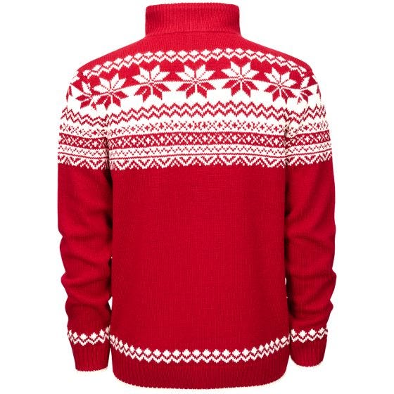 Brandit Cardigan Norweger Pullover - Rot