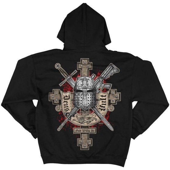 7.62 Design Deus Vult Kapuzenpullover Schwarz