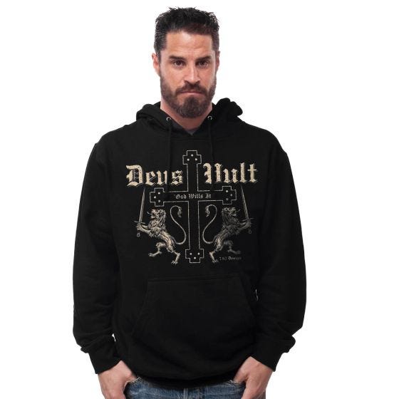 7.62 Design Deus Vult Kapuzenpullover Schwarz