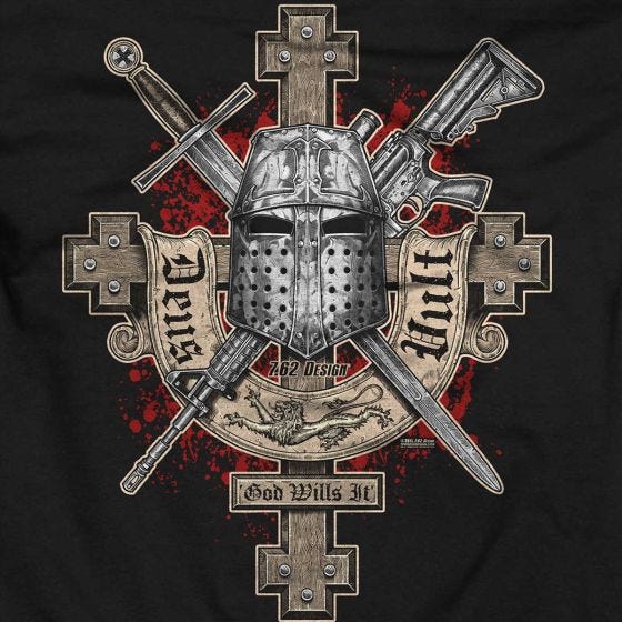 7.62 Design Deus Vult Kapuzenpullover Schwarz