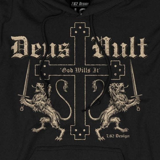7.62 Design Deus Vult Kapuzenpullover Schwarz