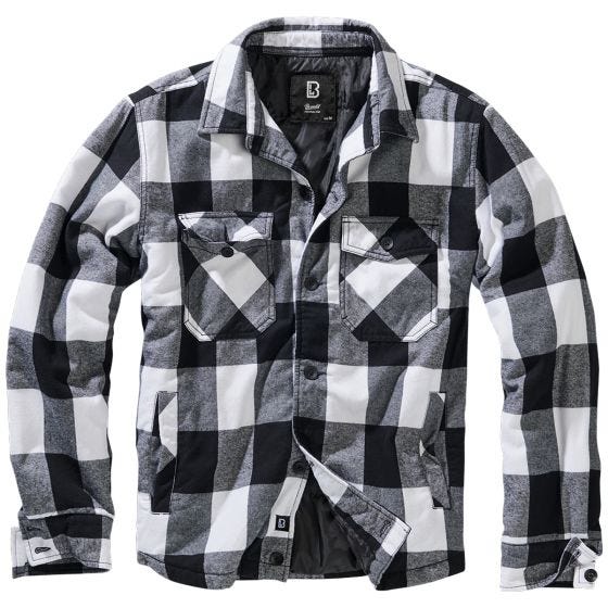 Brandit Lumber Jacke - Weiß/Schwarz