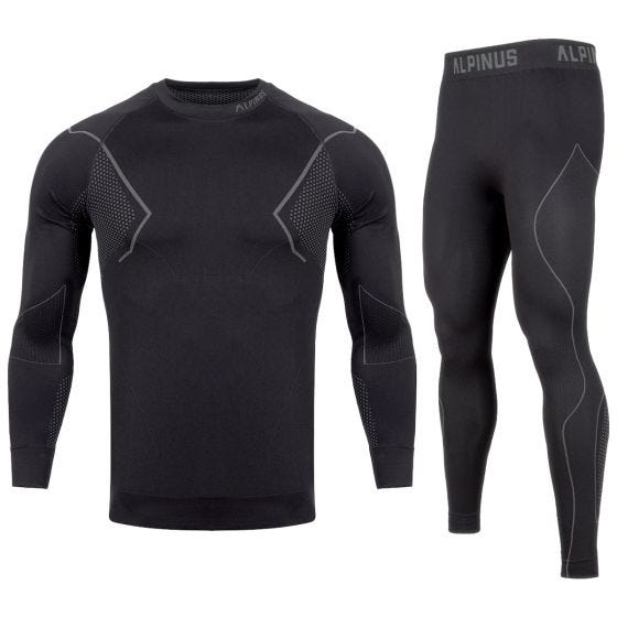 Alpinus Active Base Layer Set - Schwarz/Grau