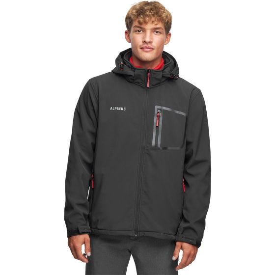 Alpinus City Herren Stenshuvud Softshell-Jacke - Schwarz