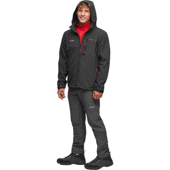 Alpinus City Herren Stenshuvud Softshell-Jacke - Schwarz