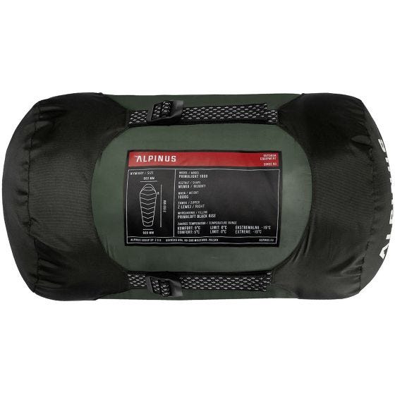 Alpinus PrimaLight 1000 (Right) Schlafsack - Grün