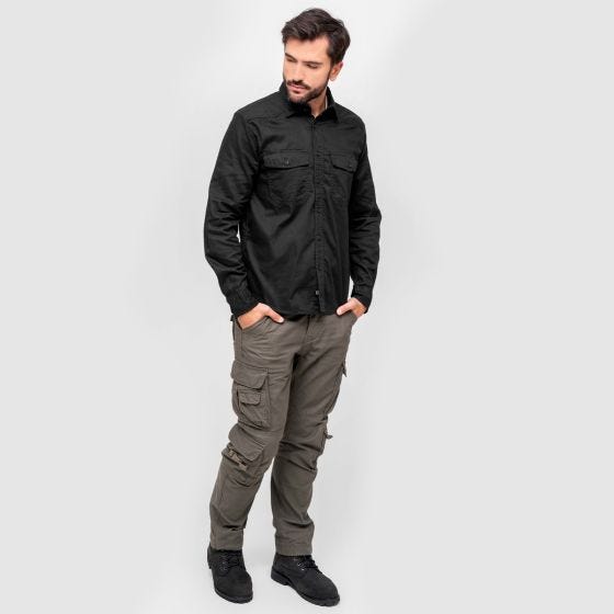 Brandit Flanellhemd - Schwarz