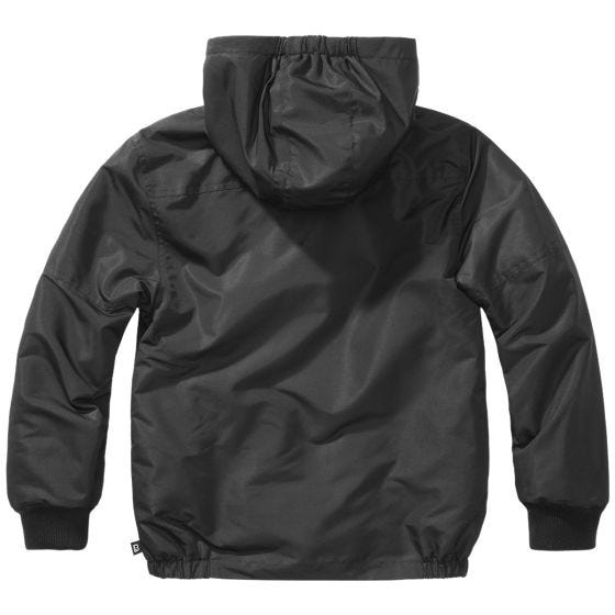 Brandit Kinder Windbreaker Front Zip Jacke - Schwarz