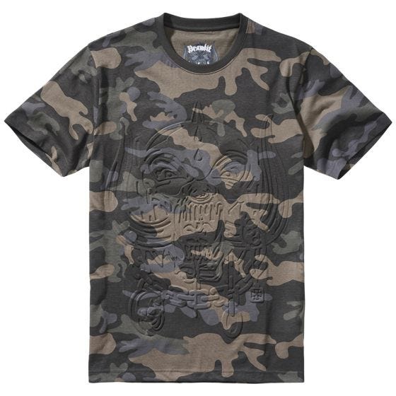 Brandit Motörhead Warpig Embos Print T-Shirt - Dark Camo