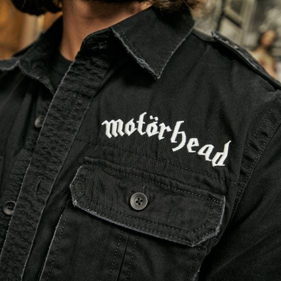 Brandit Motörhead Vintage Kurzarmhemd - Schwarz