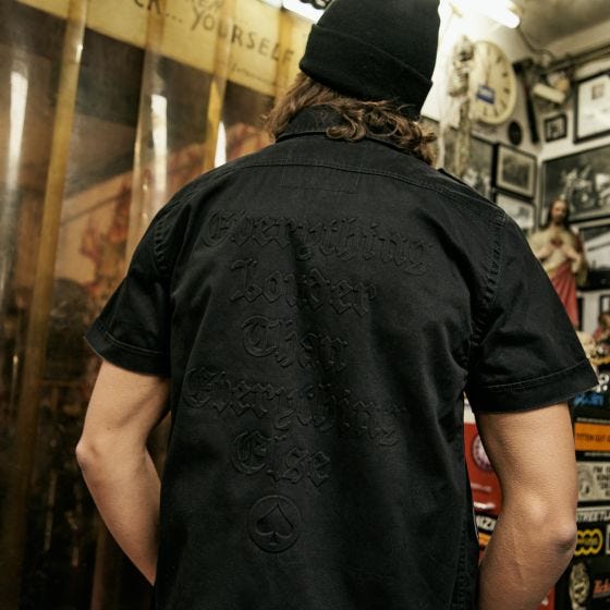 Brandit Motörhead Vintage Kurzarmhemd - Schwarz