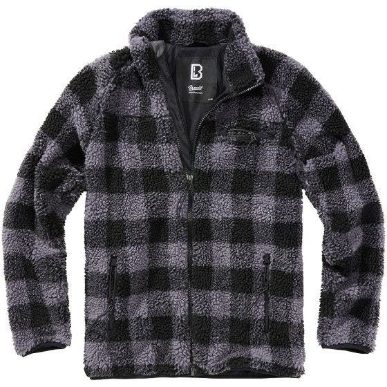Brandit Teddyfleece Jacke - Schwarz/Grau