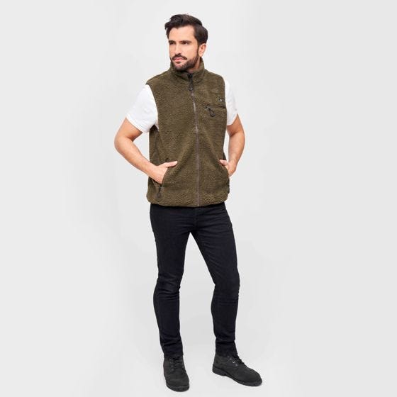 Brandit Teddyfleece Worker Weste - Olivgrün