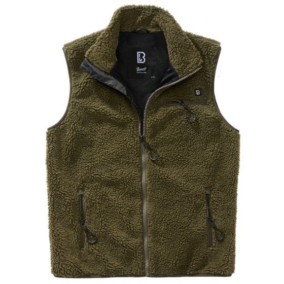 Brandit Teddyfleece Worker Weste - Olivgrün