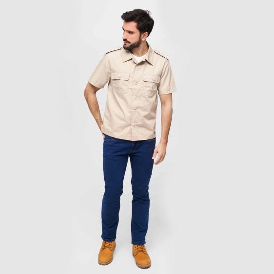 Brandit US Ripstop Kurzarmhemd - Beige