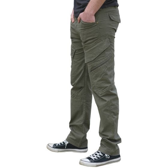 Brandit Adven Hose in Slim-Fit-Passform Dark Camo