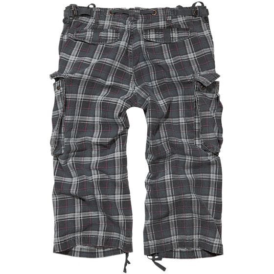 Brandit Industry Vintage Shorts mit 3/4-Bein Dunkelgrau/Violett