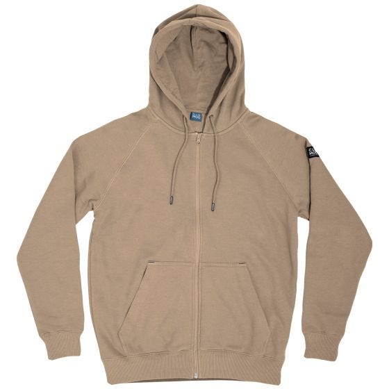 CLOMOD "Blank" Sweater mit durchgehendem Reißverschluss - Tan Brown