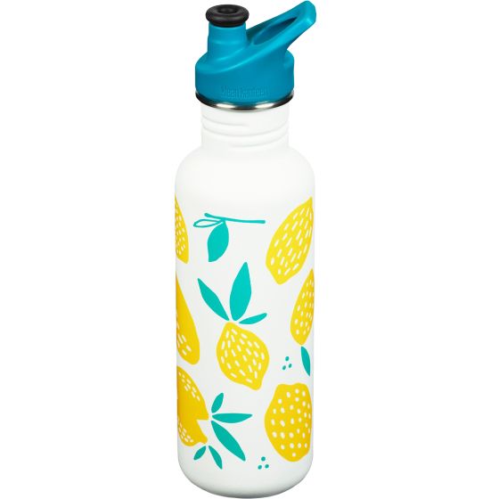 Klean Kanteen Classic 800 ml Trinkflasche mit Sport Cap - Lemon