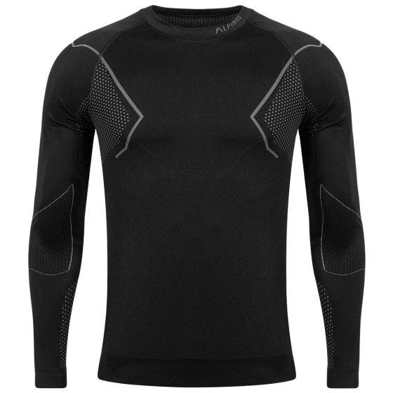 Alpinus Active Longsleeve Basislaag bovenlichaam - Zwart/Grijs