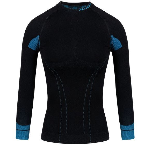 Alpinus Active Longsleeve Basislaag bovenlichaam - Zwart/Blauw
