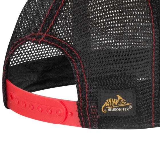 Helikon Shooting Time Trucker Mütze - BlackDirty Washed Black / Dirty Washed Red C