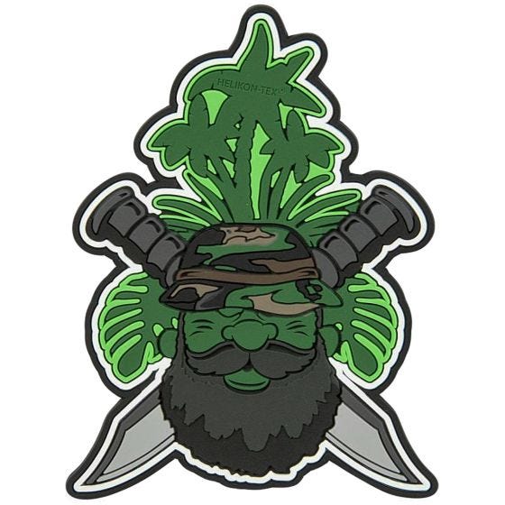 Helikon Beardman Patrol Aufnäher - Olivgrün