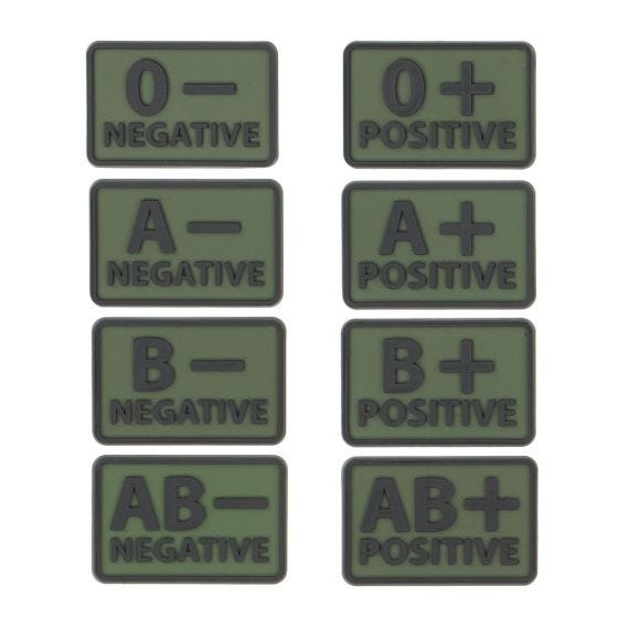 Helikon Blutgruppenpatch (Doppelpack) Olive Green