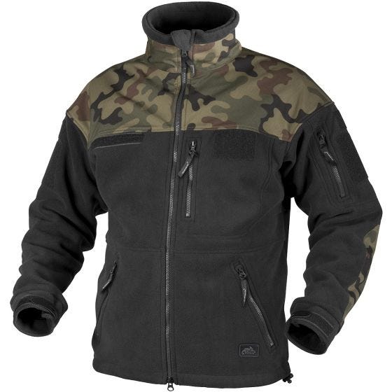 Helikon Infantry Duty Fleecejacke Schwarz/PL Woodland
