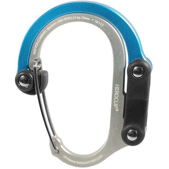 Heroclip Medium Gear Karabiner - Blue Steel