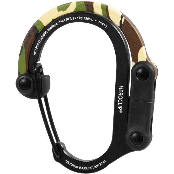 Heroclip Medium Gear Karabiner - Woodland Hero