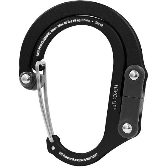 Heroclip Mini Gear Karabiner - Stealth Black