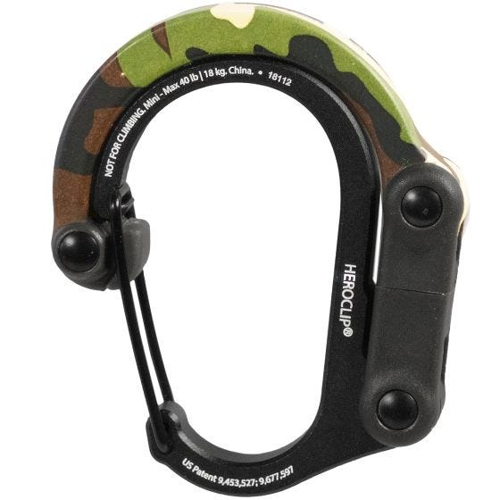 Heroclip Mini Gear Karabiner - Woodland Hero
