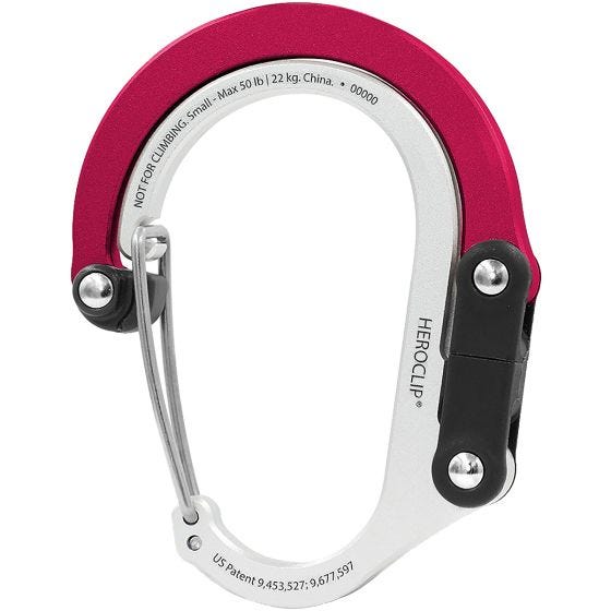 Heroclip Small Gear Karabiner - Hot Rod Red