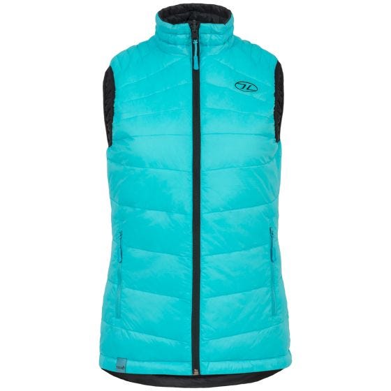 Highlander Womens Reversible Gilet Schwarz/Turquoise