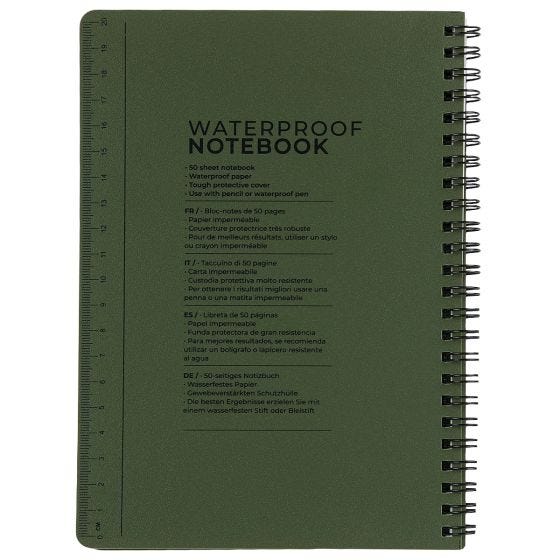 Highlander Forces A5 Wasserfestes Notizbuch - Olivgrün