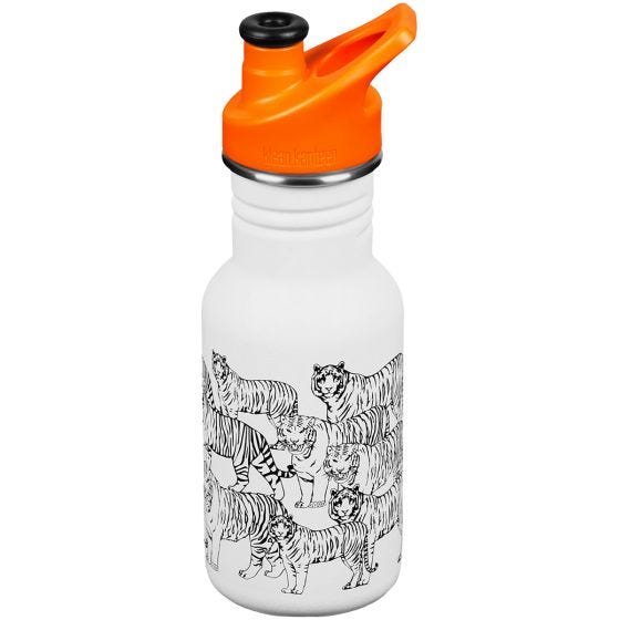 Klean Kanteen Classic 355 ml Trinkflasche mit Sport Cap - Tigers