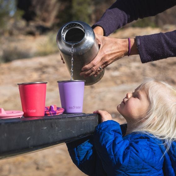 Klean Kanteen Kid's Cup Sippy Lid 2-Pack - Rosa/Rosa Tie Dye