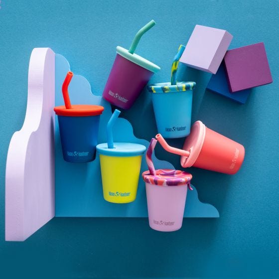 Klean Kanteen Kids 295ml w/Straw Lid Becher - Crocus Petal
