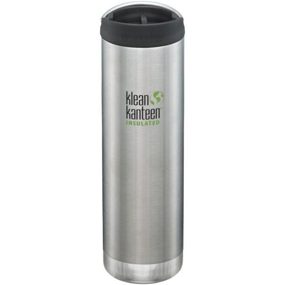 Klean Kanteen TKWide 591 ml Isolierte Trinkflasche mit Café Cap Brushed Stainless