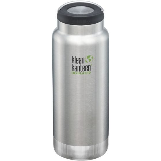 Klean Kanteen TKWide 946 ml Isolierte Trinkflasche mit Loop Cap Brushed Stainless