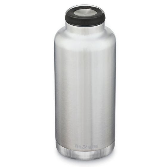 Klean Kanteen TKWide 1900 ml Isolierte Trinkflasche mit Loop Cap Brushed Stainless