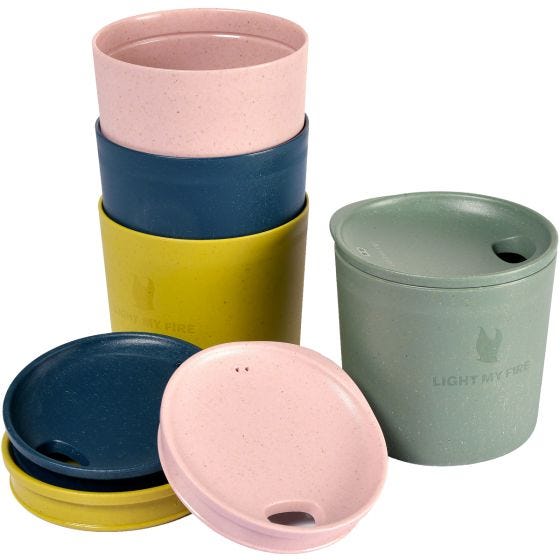 Light My Fire MyCup´n Lid Short Becher 4er-Pack - Multi Colour