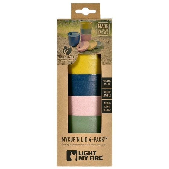 Light My Fire MyCup´n Lid Short Becher 4er-Pack - Multi Colour
