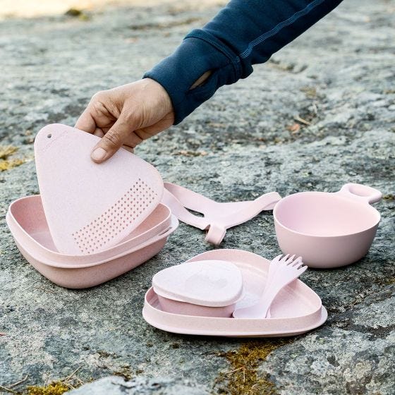 Light My Fire Outdoor MealKit 8pcs Set - Dusty Pink