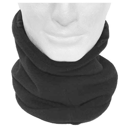 MFH Fleece-Schal mit Kapuze Schwarz