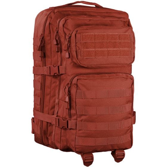 Mil-Tec US Assault Pack Large Einsatzrucksack mit MOLLE-Befestigungssystem Rot