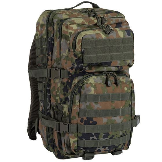 Mil-Tec US Assault Pack Large Einsatzrucksack mit MOLLE-Befestigungssystem Flecktarn