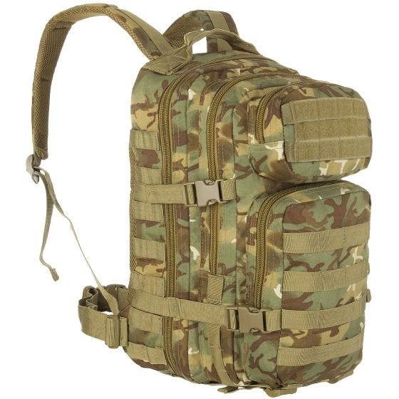Mil-Tec US Assault Pack Small Einsatzrucksack mit MOLLE-Befestigungssystem Arid Woodland