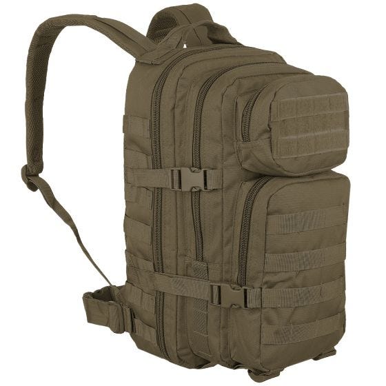 Mil-Tec US Assault Pack Small Einsatzrucksack mit MOLLE-Befestigungssystem Oliv
